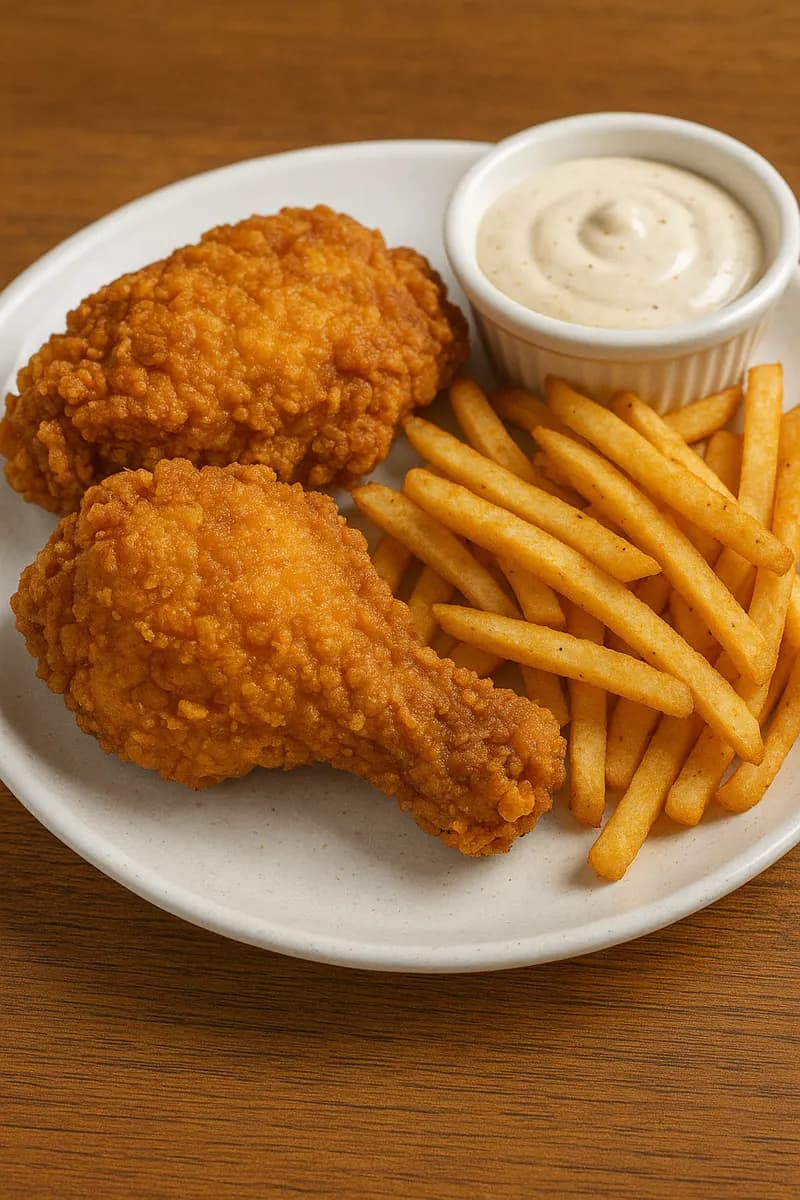 Hermanos Fried Chicken Plate